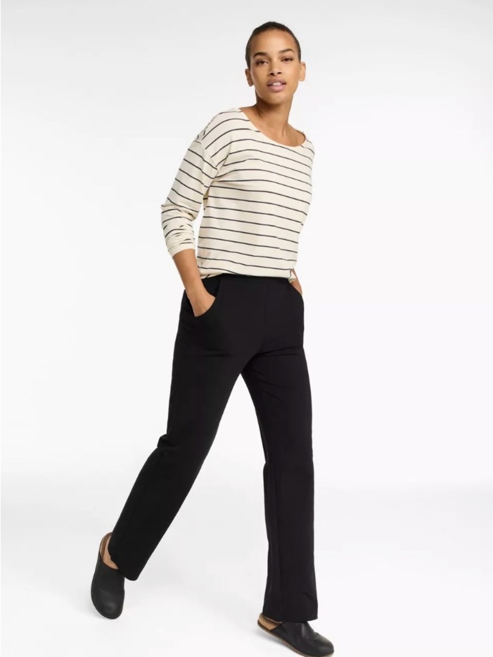 NWT L.L. Bean Black Straight-Leg Pants